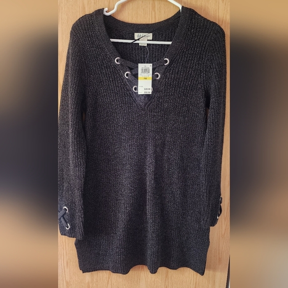 Style & Co. Charcoal Knit Sweater - Picture 1 of 5